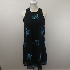 NWT Calvin Klein Black Floral Dress